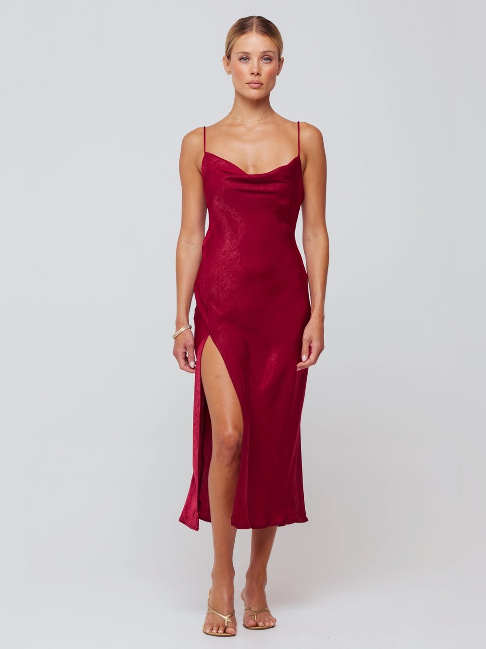 NWT RESA Madison Slip Dress in Burgundy